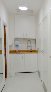 Belfast sink area of new toilet block