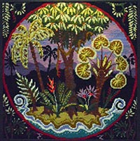 Image of the plants on the earth as a tapestry.