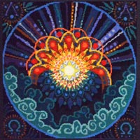 Image of the light as a tapestry.