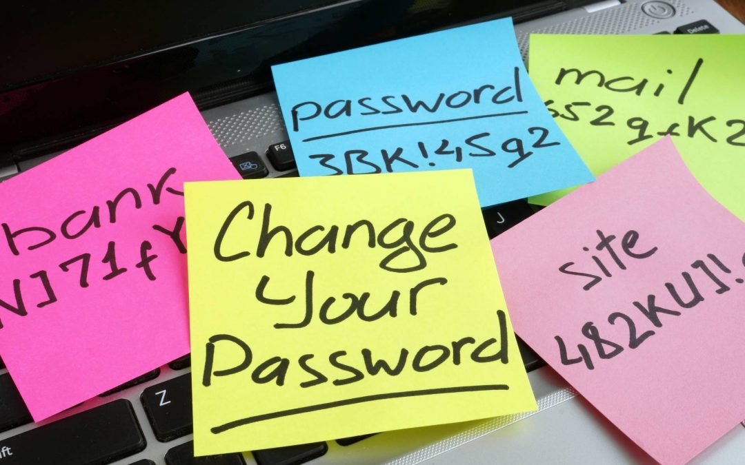 Password Post it notes